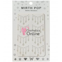 Perlute din acril pentru make-up, par sau corp cu adeziv PGA006AA Alb-Crem 3-6mm 120 buc